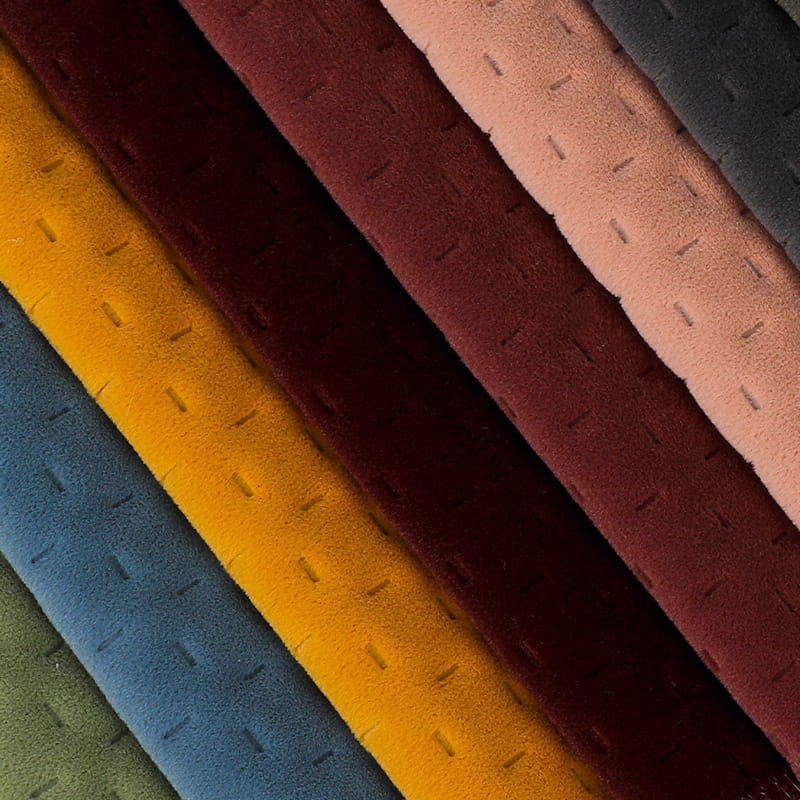 Tissu de canapé en velours à ultrasons givré cireux